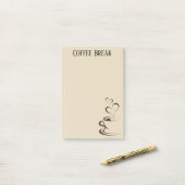 コーヒーブレイク後のメモ ポストイット (デスク上)