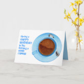 コーヒーブレイク誕生日カード カード (黄色い花)