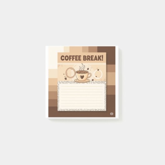 「コーヒーブレイク」の付箋 ポストイット (正面)