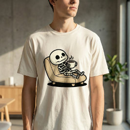 コーヒーブレイク - 死神 ダークユーモア コーヒー Tシャツ