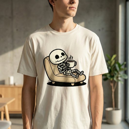 コーヒーブレイク - 死神 ダークユーモア コーヒー Tシャツ