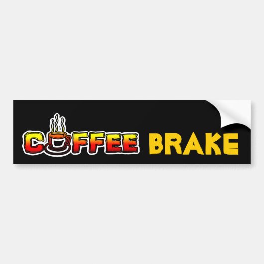 コーヒーブレーキ(壊れ目) バンパーステッカー (正面)