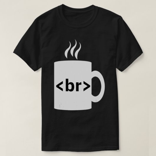 コーヒーブレークJavaScriptコンピュータ科学プログラム Tシャツ (デザイン正面)