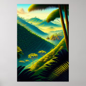 コーヒープランテーション – キャンバスアートプリント ポスター (正面)