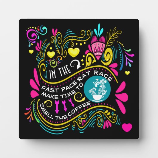 コーヒープラークの匂いを嗅ぐ時間を作る フォトプラーク (正面)