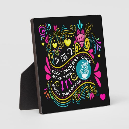 コーヒープラークの匂いを嗅ぐ時間を作る フォトプラーク (正面)