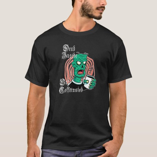 コーヒープレスのポットコーヒーカップ中毒 Tシャツ (正面)