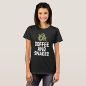 コーヒーヘビPythonスリザーティースネーク Tシャツ (正面フル)