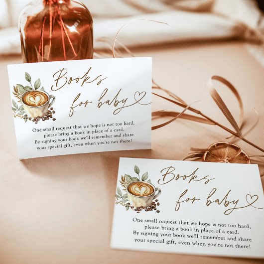 コーヒーベイビー 赤ちゃんが生まれる 本を作っています ベイビーカードのためよ 招待状