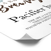 コーヒーベビーおしゃぶり狩りベビーシャワーゲーム ポスター (角)