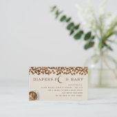 コーヒーベビーが赤ちゃんシャワーおむつラッフルを醸造している エンクロージャーカード (スタンド正面)
