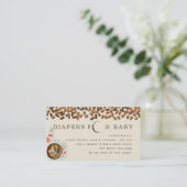 コーヒーベビーが醸造フローラおむつラッフルシャワー エンクロージャーカード (スタンド正面)