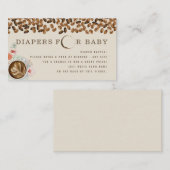 コーヒーベビーが醸造フローラおむつラッフルシャワー エンクロージャーカード (正面/裏面)