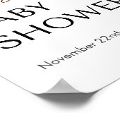 コーヒーベビーシャワーへようこそ – ベビーは16x20 ポスター (角)