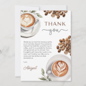 コーヒーベビーシャワー – ベビーが醸造してくれてありがとう サンキューカード (正面)