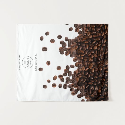 コーヒーベンダーポップ・アートのアップショップテーブルランナーバナーロゴ タペストリー (正面(横))