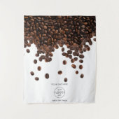 コーヒーベンダーポップ・アートのアップショップテーブルランナーバナーロゴ タペストリー (正面)