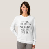 コーヒーベンチアルコールスーツを着ている Tシャツ (正面フル)