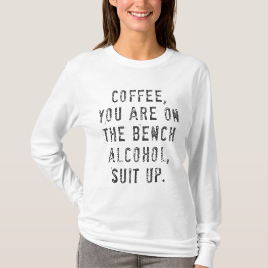 コーヒーベンチアルコールスーツを着ている Tシャツ (正面)