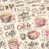 コーヒーベーカリーのビジネスコーヒーパターンシール シール (正面)