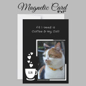 コーヒーペット写真白黒磁気カード マグネット招待状