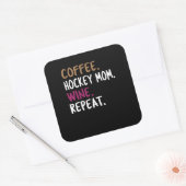コーヒーホッケーママのワインリピート スクエアシール (封筒)