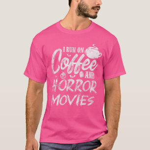 コーヒーホラー映画 コーヒー好き ホラー映画ファン向けデザイン Tシャツ