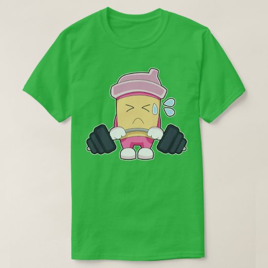 コーヒーボディビルバーベル Tシャツ (デザイン正面)