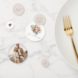 コーヒーボヘミアンブライダルシャワー コンフェッティ