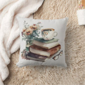 コーヒーボホフローラグリーンブラウンウォーター色 クッション (ブランケット)