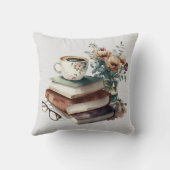 コーヒーボホフローラグリーンブラウンウォーター色 クッション (裏面)