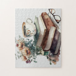 コーヒーボホフローラグリーンブラウンウォーター色 ジグソーパズル