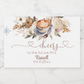 コーヒーボホフローラブライダルシャワー スパークリングワインラベル (シングルラベル)