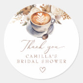 コーヒーボホブライダルシャワー ラウンドシール (正面)