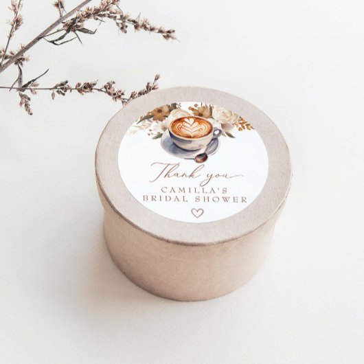 コーヒーボホブライダルシャワー ラウンドシール