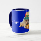 コーヒーボール遊プードルマグカップを飲む マグカップ (正面左)