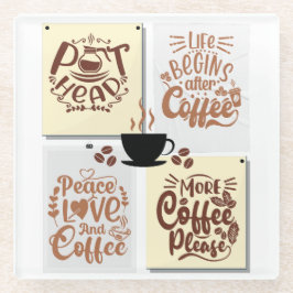 コーヒーポスター ガラスコースター