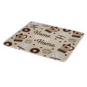 コーヒーポットおよびコップ カッティングボード (角)