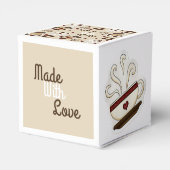 コーヒーポットとカップ自家製ケーキ フェイバーボックス (裏面サイド)