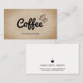 コーヒーポットとコーヒースクリプト 名刺 (正面/裏面)