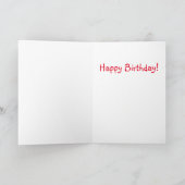 コーヒーポットの思い出と赤いテーブルクロス誕生日カード カード (内部)