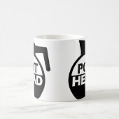 コーヒーポットの頭部のおもしろマグカップのカフェイン コーヒーマグカップ (中央)
