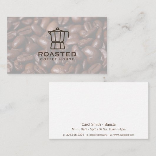 コーヒーポットコーヒー豆 名刺 (正面/裏面)