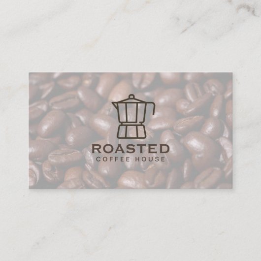 コーヒーポットコーヒー豆 名刺 (正面)