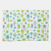 コーヒーポットティーポッツフラワー キッチンタオル (横)