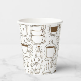 コーヒーポットパーティーカップ |白 紙コップ