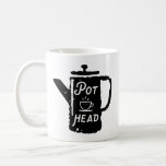 コーヒーポットヘッド – コーヒおもしろいーコンボマグカップ<br><div class="desc">コーヒーポットのコーヒーマグの「ポットヘッド」おもしろい。任意のスタイルマグを選択するか、ハンドル/インテリアの色を変更</div>