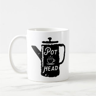 コーヒーポットヘッド – コーヒおもしろいーコンボマグカップ コーヒーマグカップ