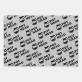 コーヒーポットヘッド – シンプルスケッチ ラッピングペーパーシート (正面2)