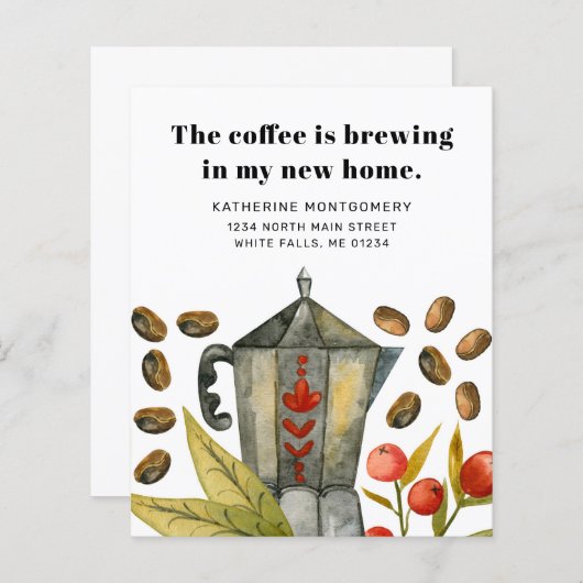 コーヒーポット醸造の予算動き発表 (正面/裏面)